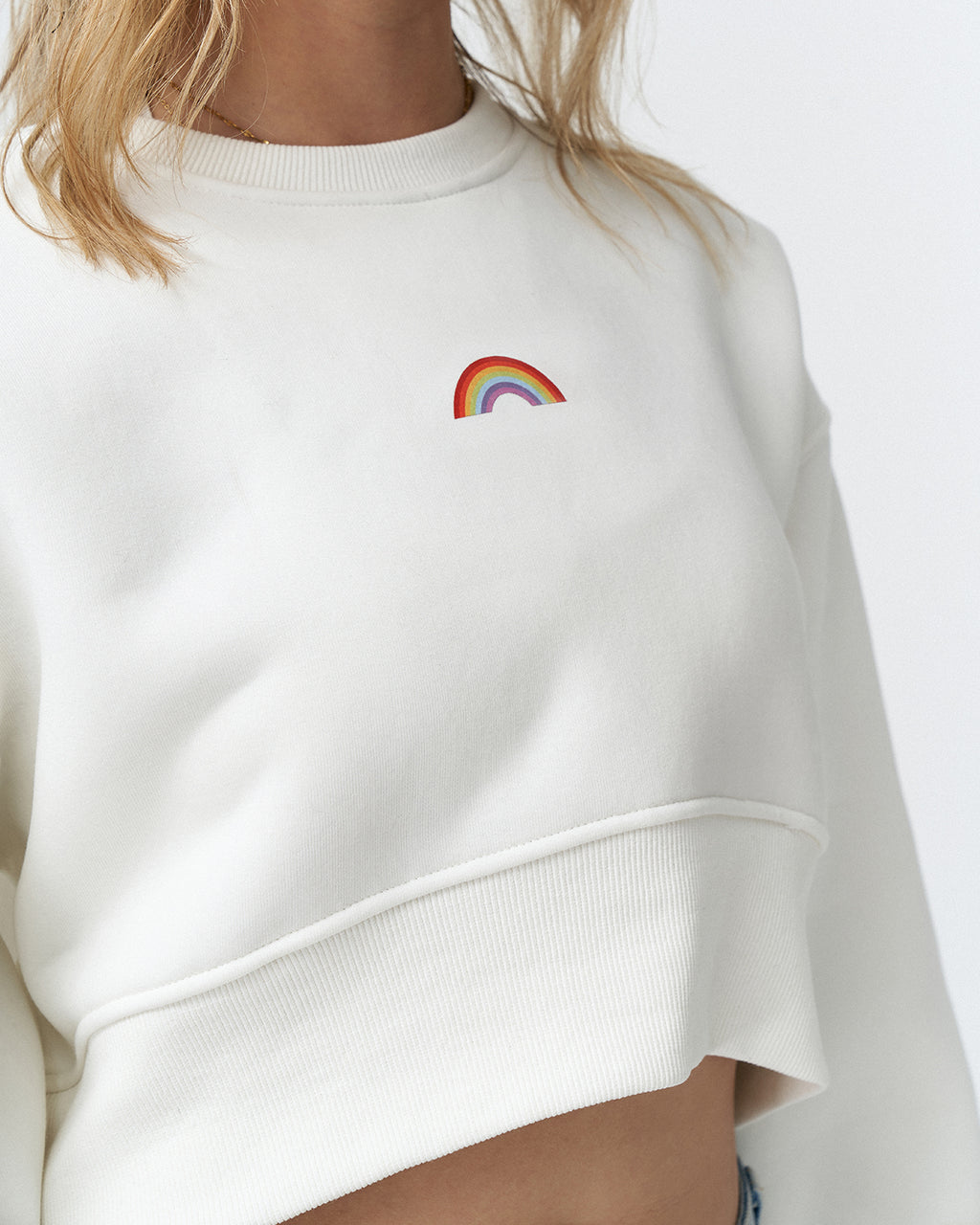 AP-02 Crop Sweat Rainbow