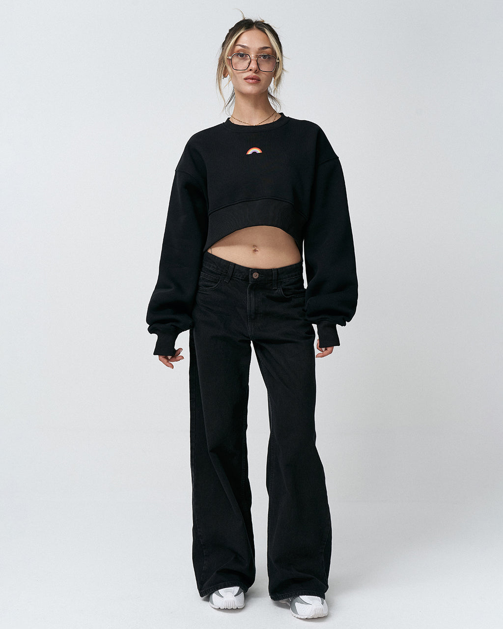 AP-02 Crop Sweat Rainbow