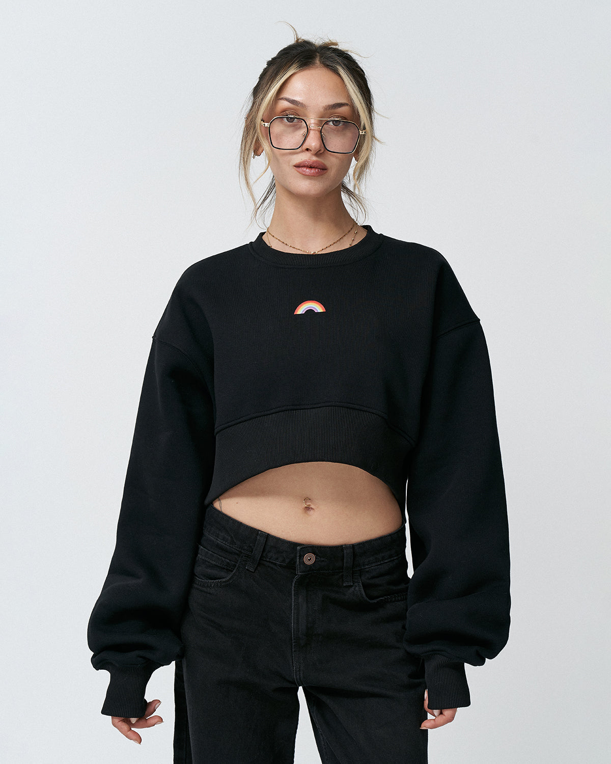 AP-02 Crop Sweat Rainbow