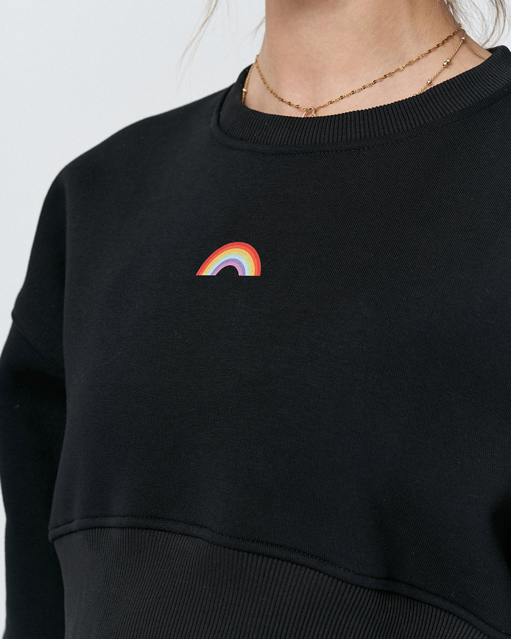 AP-02 Crop Sweat Rainbow