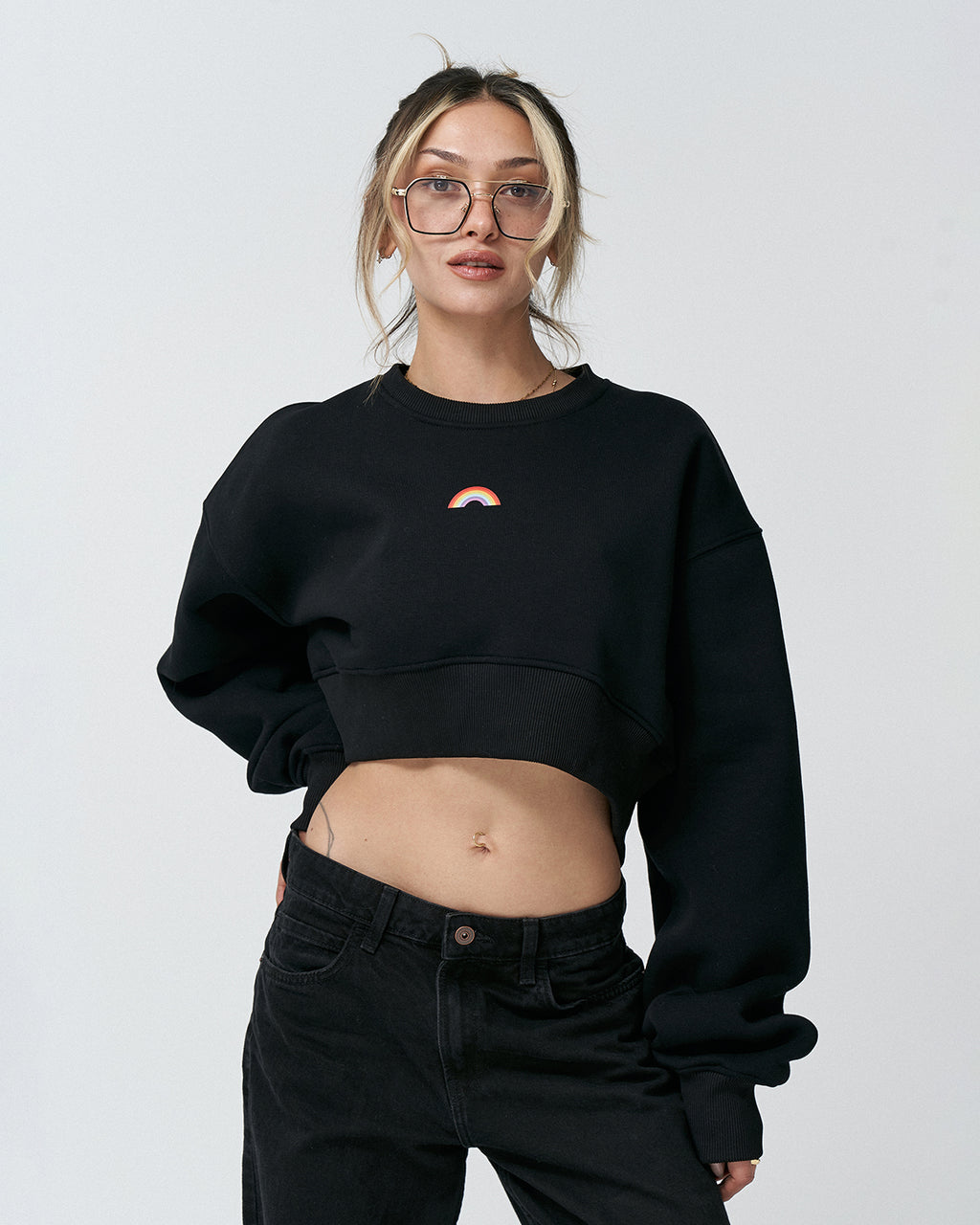 AP-02 Crop Sweat Rainbow