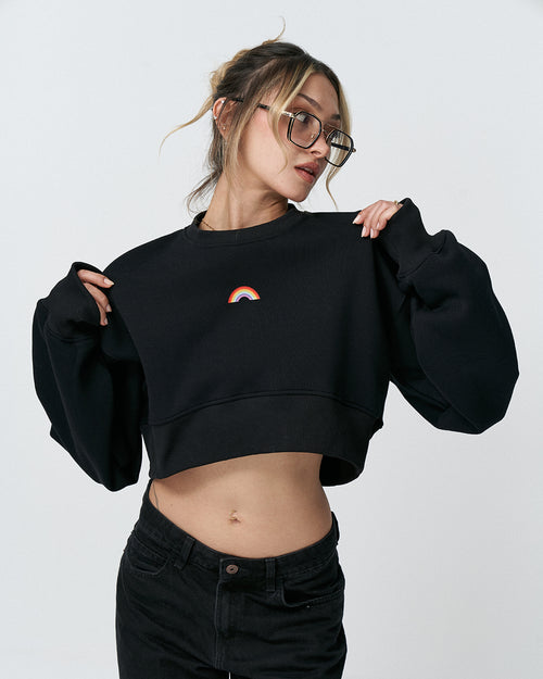AP-02 Crop Sweat Rainbow