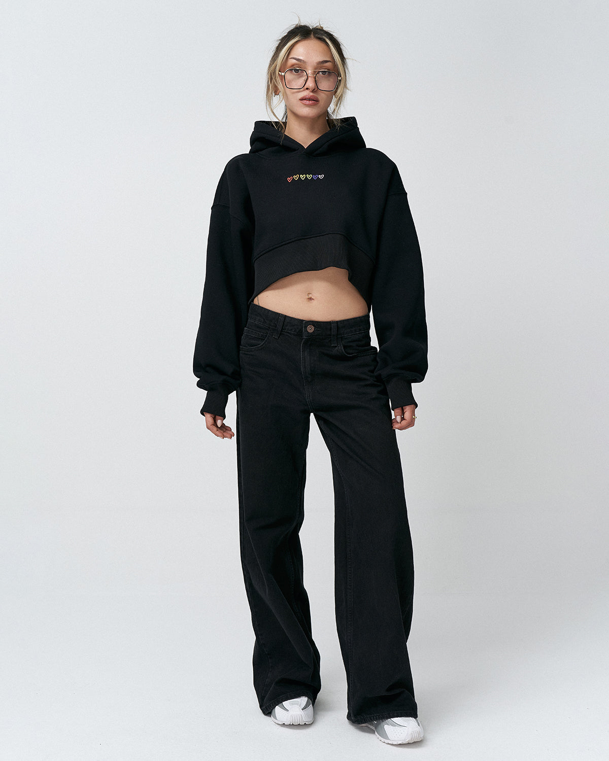 AP-01 Crop Hoodie Heart