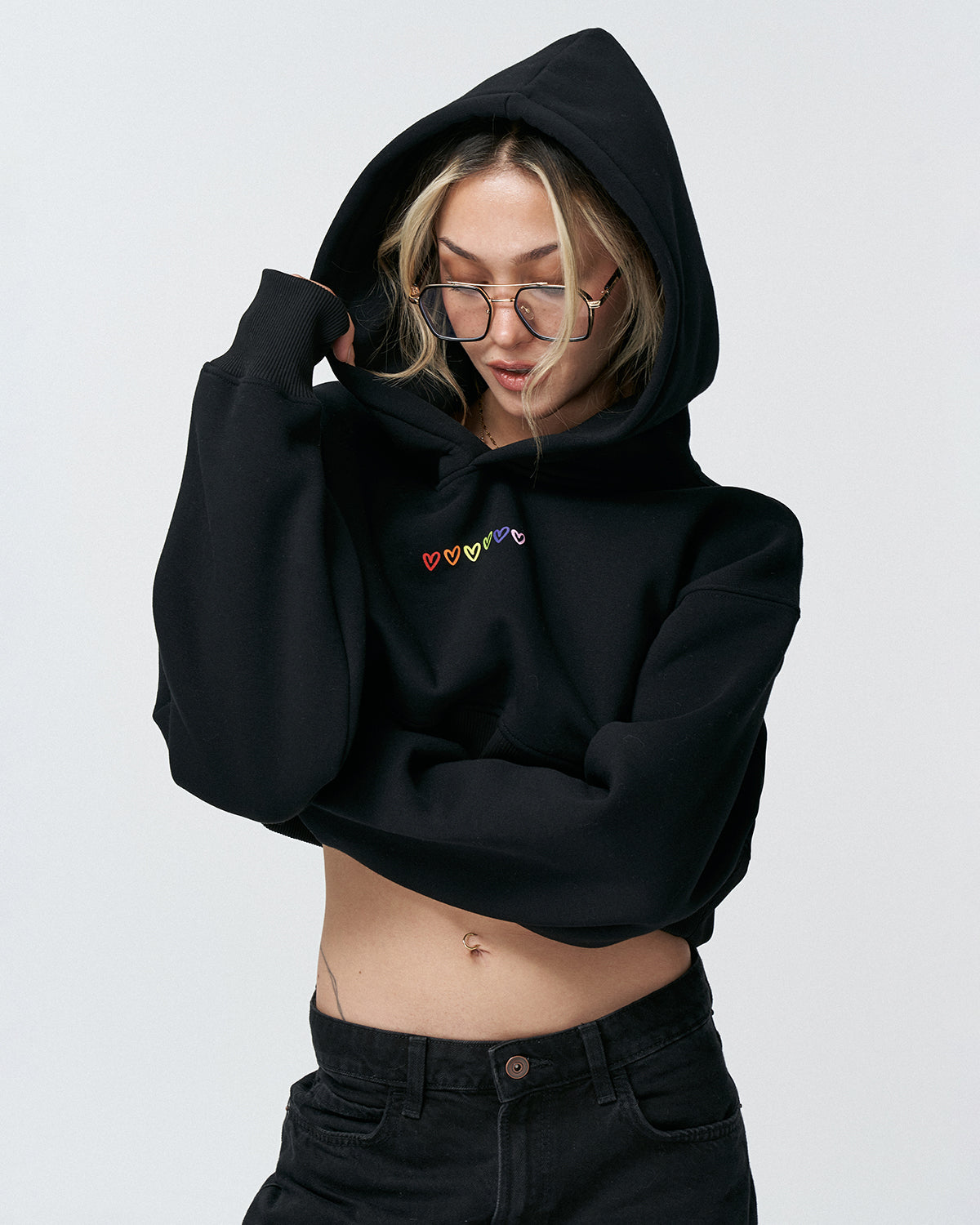 AP-01 Crop Hoodie Heart