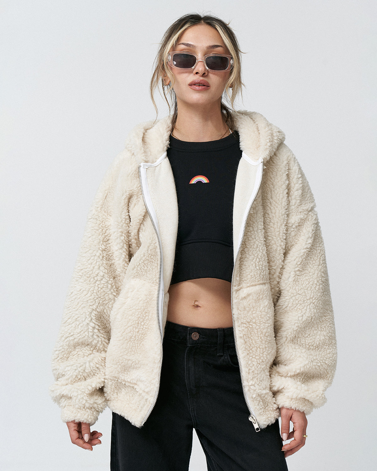 AP-11 Oversize Be Yourself Zipper Hoodie