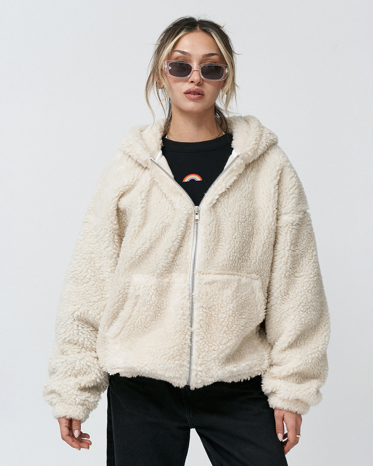 AP-10 Oversize Love is Love Zipper Hoodie