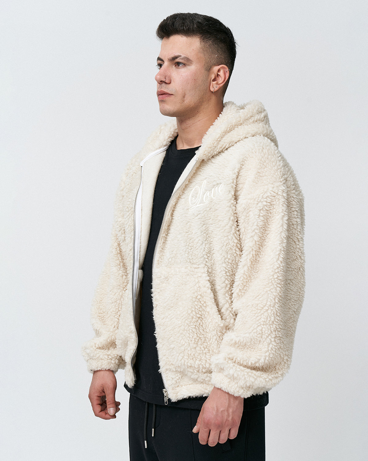 AP-10 Oversize Love is Love Zipper Hoodie