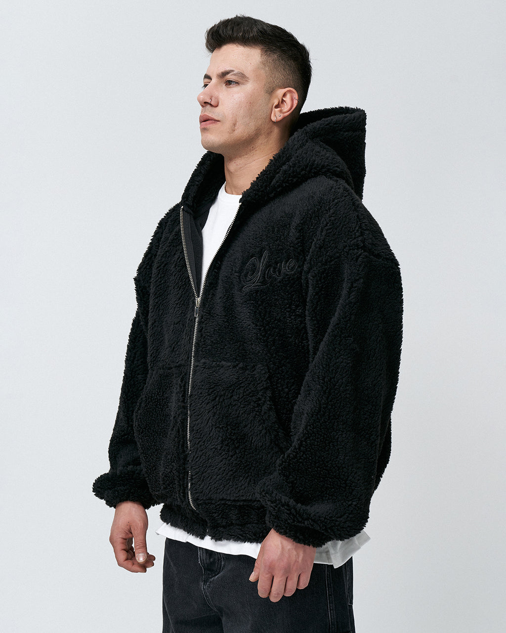 AP-10 Oversize Love is Love Zipper Hoodie